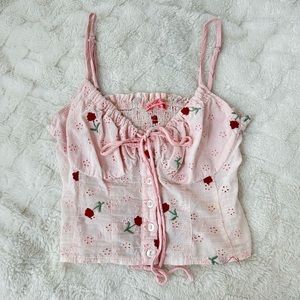 VERGE GIRL VRG GRL Pink Crop Tank Size US 4